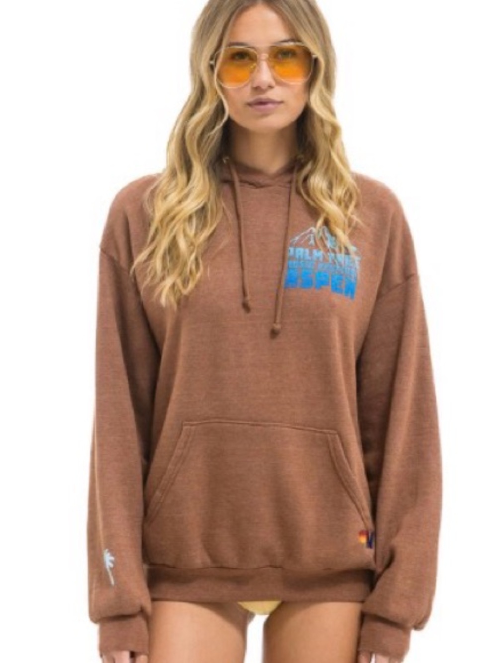 Aviator Nation palm tree music festival Aspen pullover hoodie